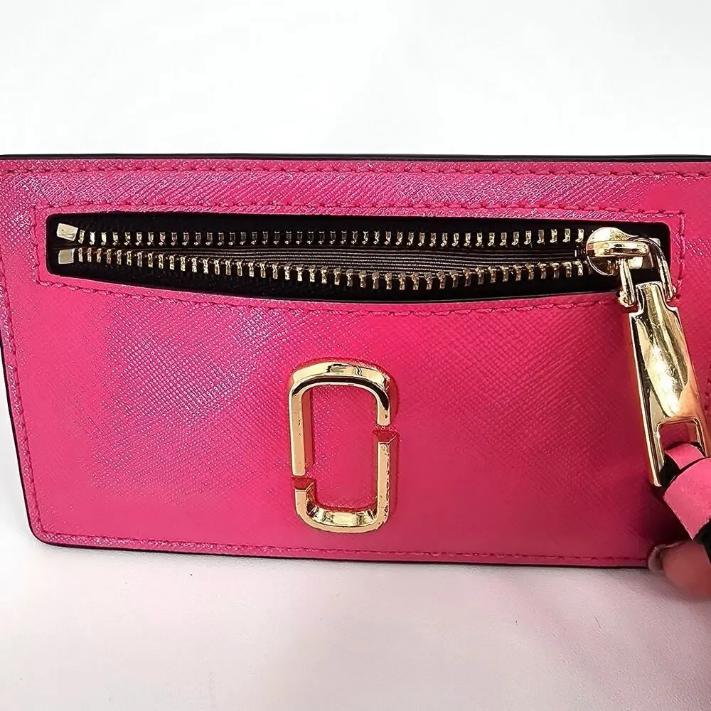 Marc Jacobs Snap Shot Pink Card Case Coin Purse Wallet